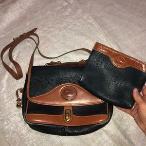 Vintage Blue Dooney and Bourke Satchel Purse + bag